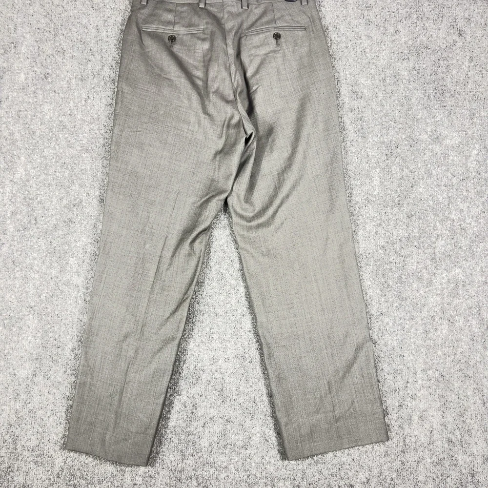 Alfani Slim Fit Wool Dress Pants Mens 30x30 Gray Flat Front Career Office